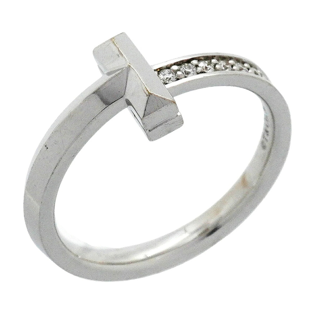TIFFANY & CO. 18k Silver Diamond Ring